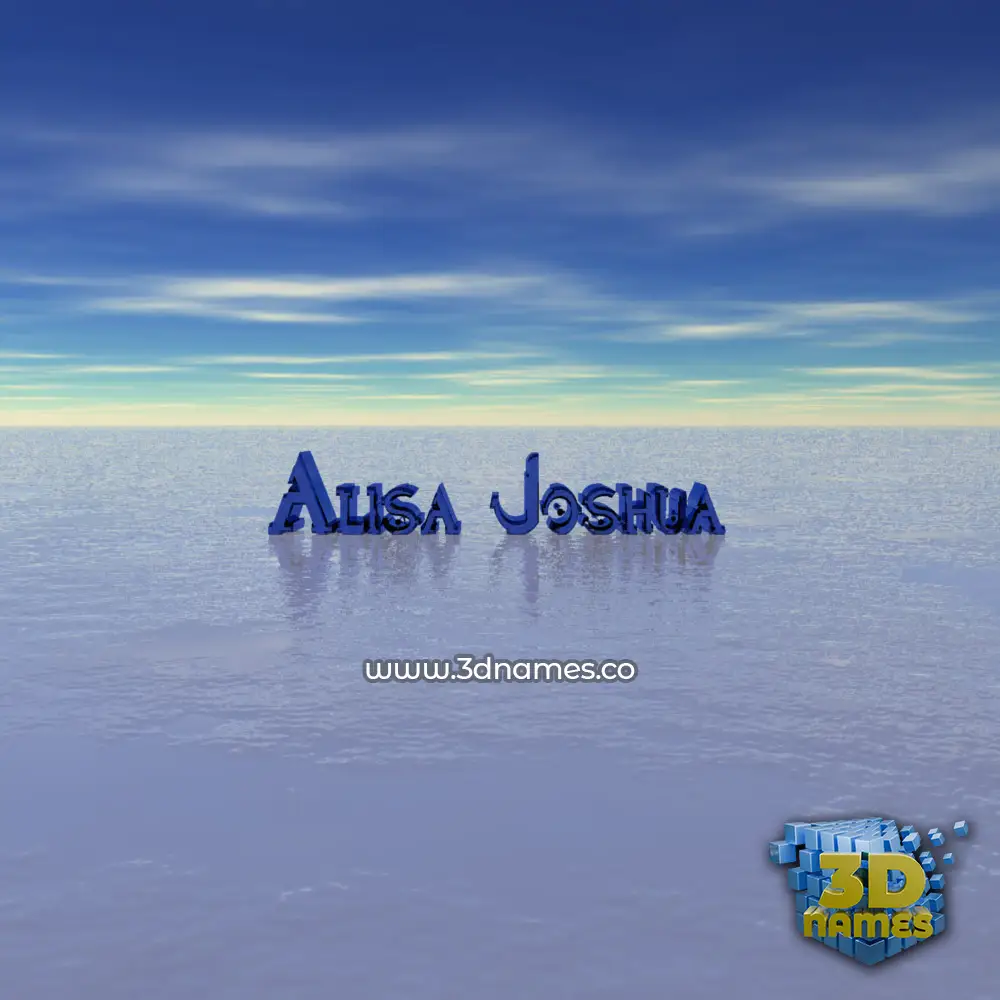 alisa joshua in Horizon style - 3D name wallpaper