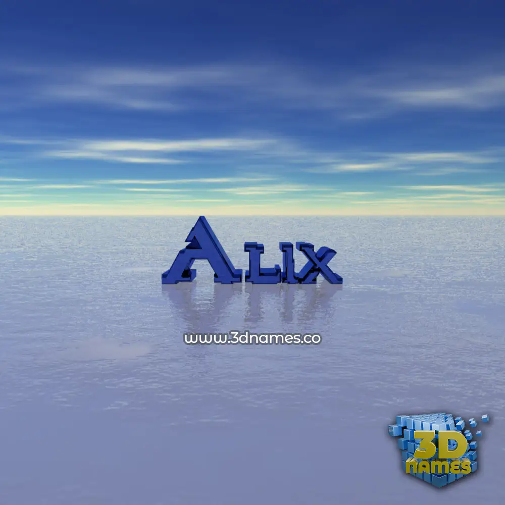 alix in Horizon style - 3D name wallpaper