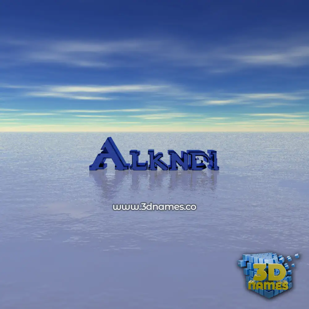 alkndi in Horizon style - 3D name wallpaper