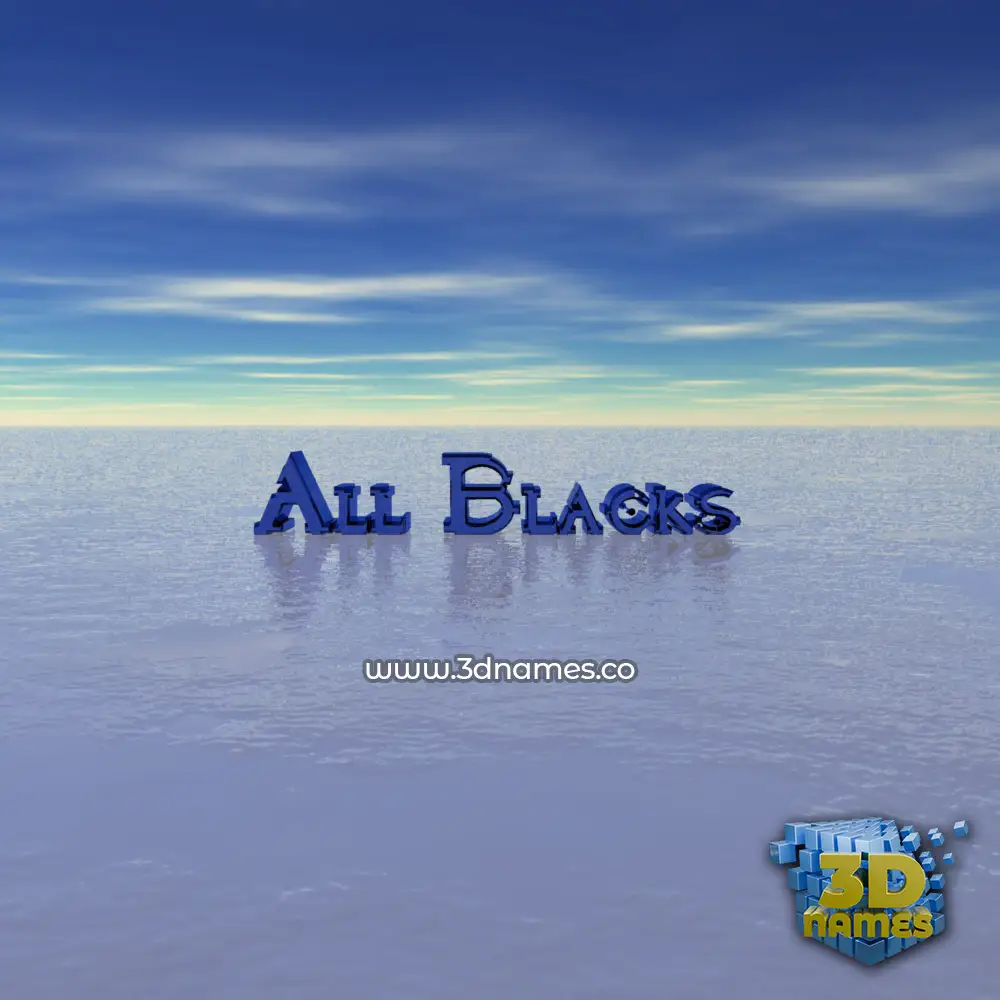 all blacks in Horizon style - 3D name wallpaper