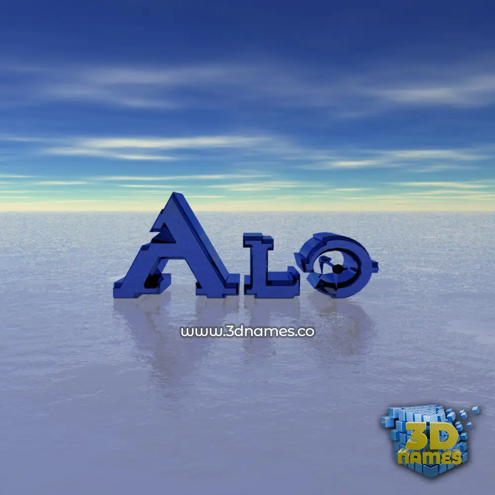 alo in Horizon style - 3D name wallpaper