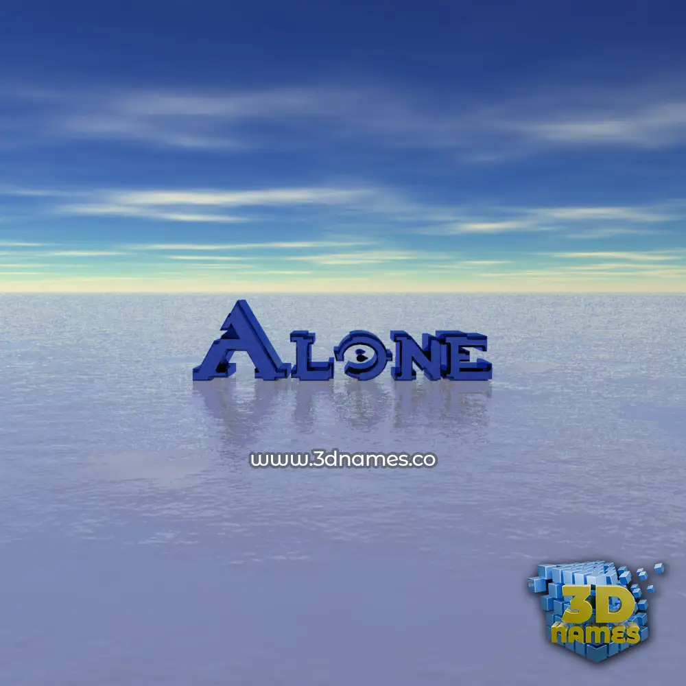 alone in Horizon style - 3D name wallpaper