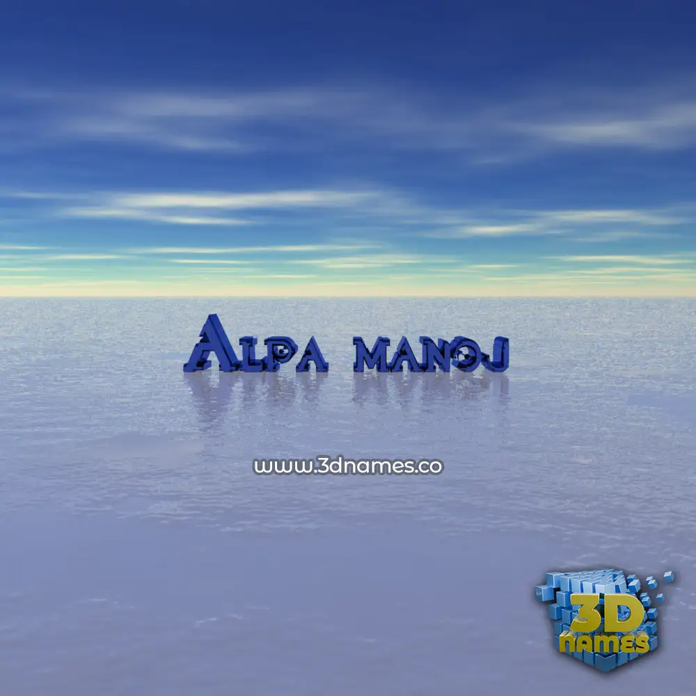alpa manoj in Horizon style - 3D name wallpaper