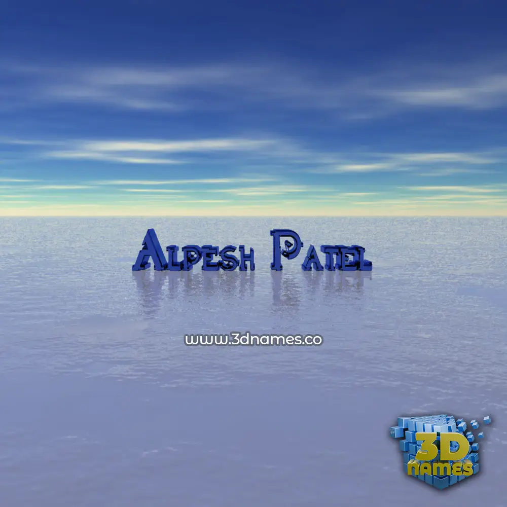 alpesh patel in Horizon style - 3D name wallpaper