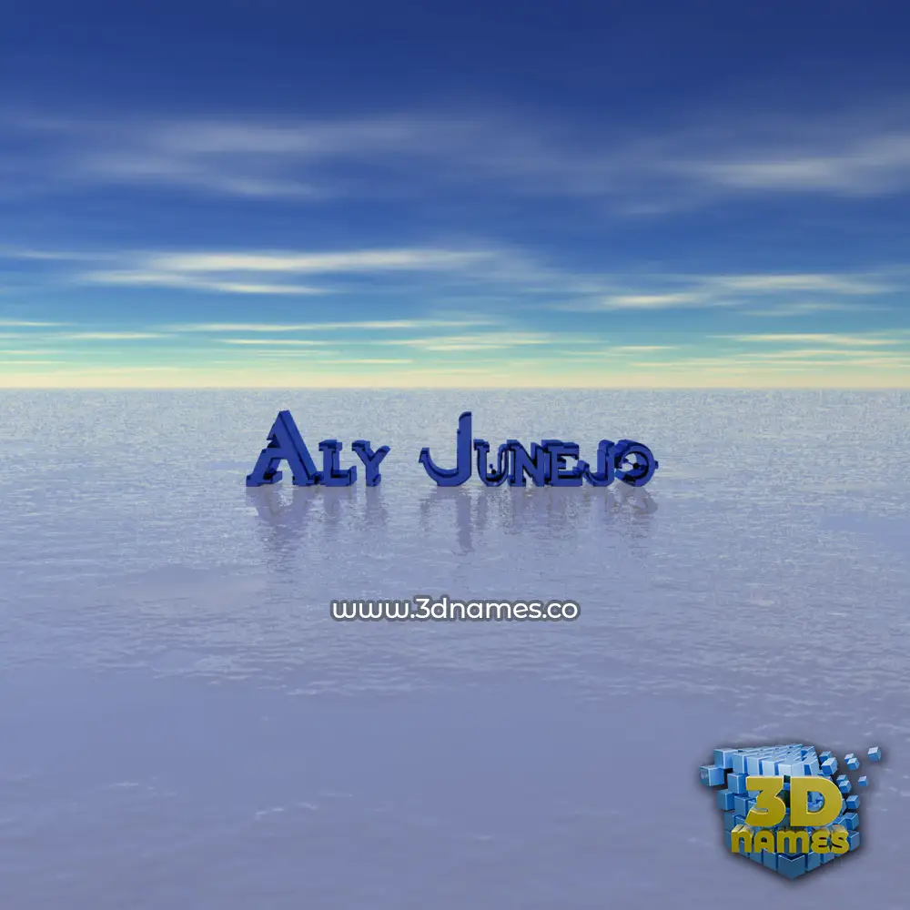 aly junejo in Horizon style - 3D name wallpaper