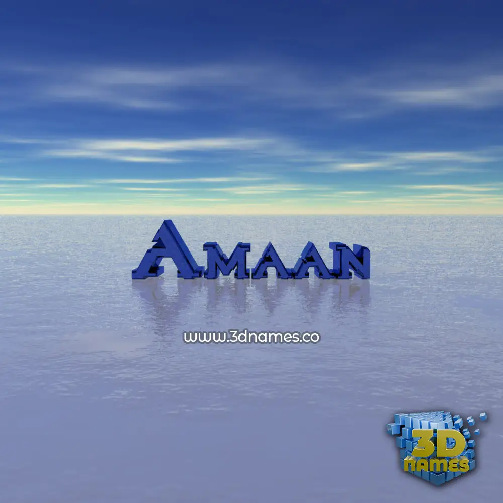 amaan in Horizon style - 3D name wallpaper