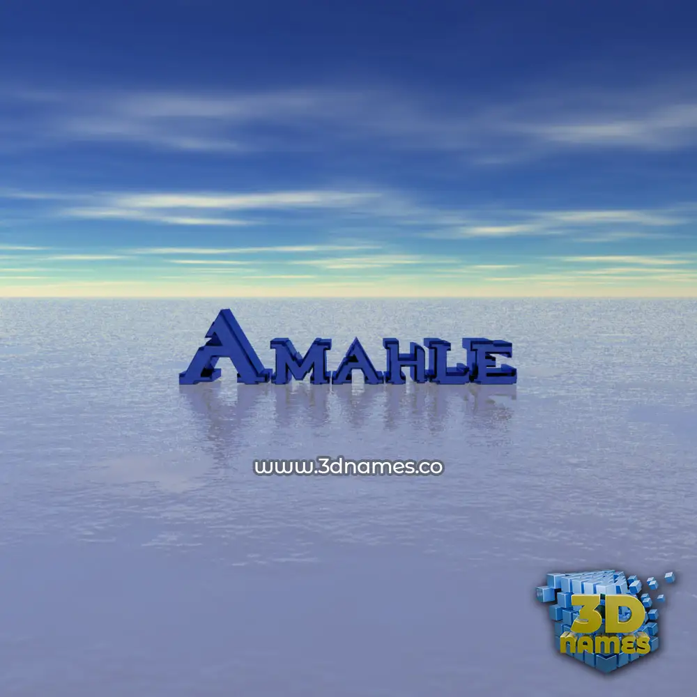 amahle in Horizon style - 3D name wallpaper