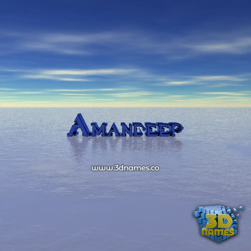 amandeep in Horizon style - 3D name wallpaper