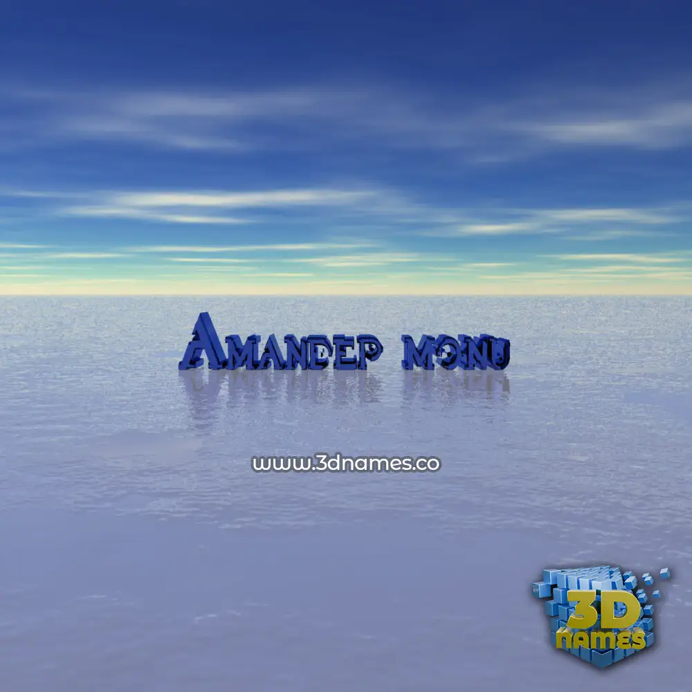 amandep monu in Horizon style - 3D name wallpaper