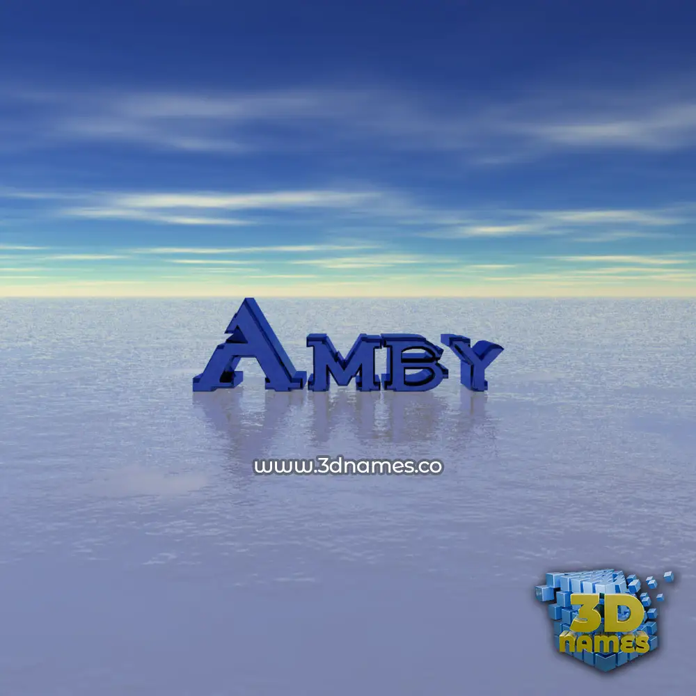 amby in Horizon style - 3D name wallpaper