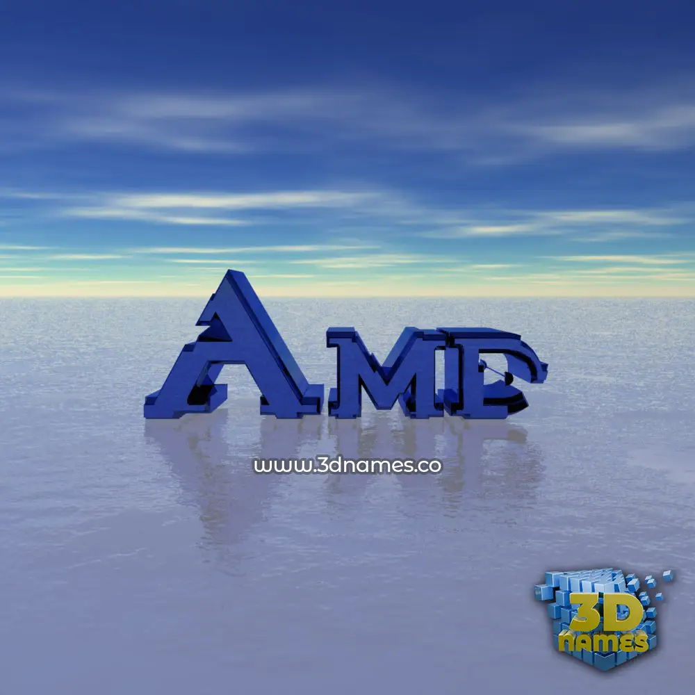 amd in Horizon style - 3D name wallpaper
