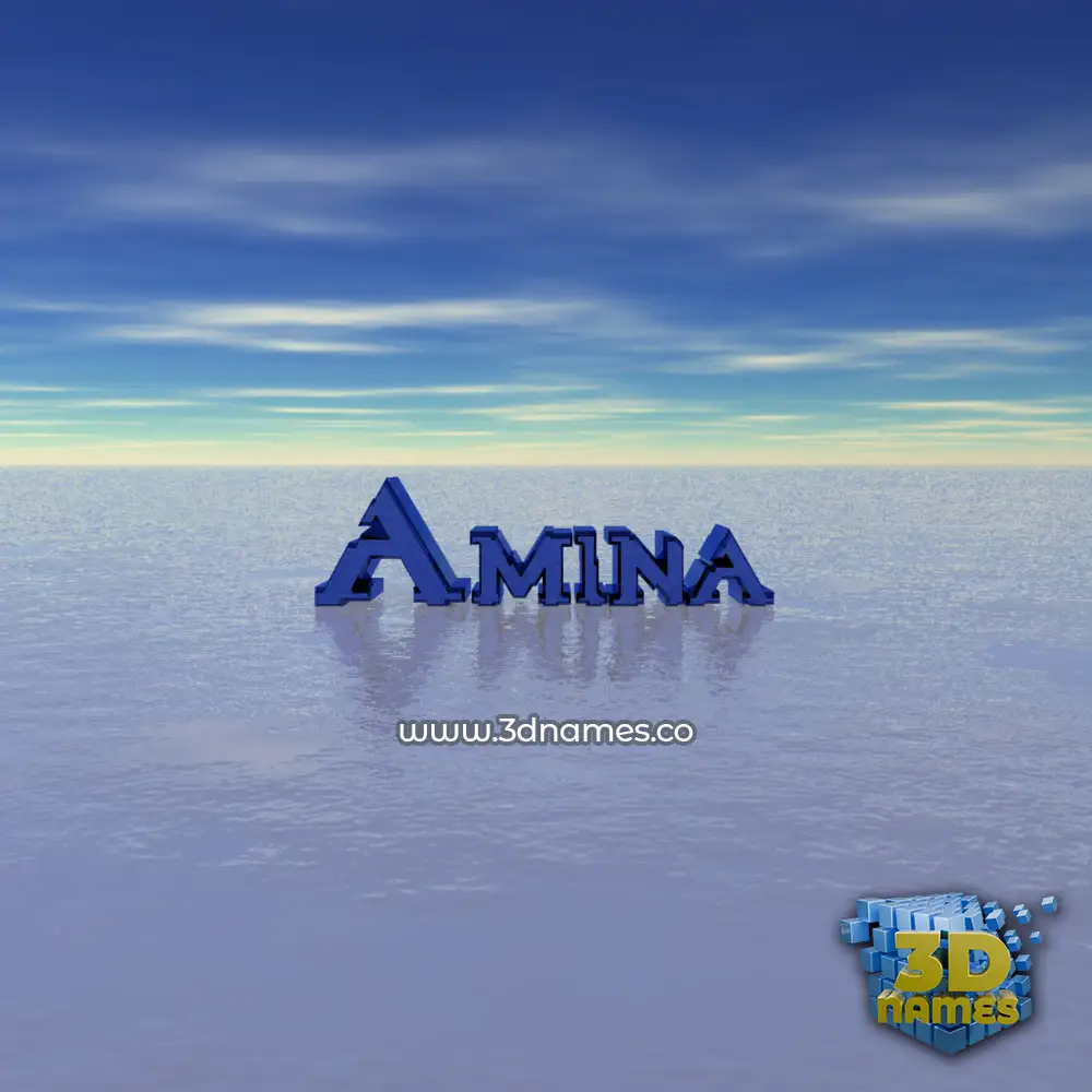 amina in Horizon style - 3D name wallpaper