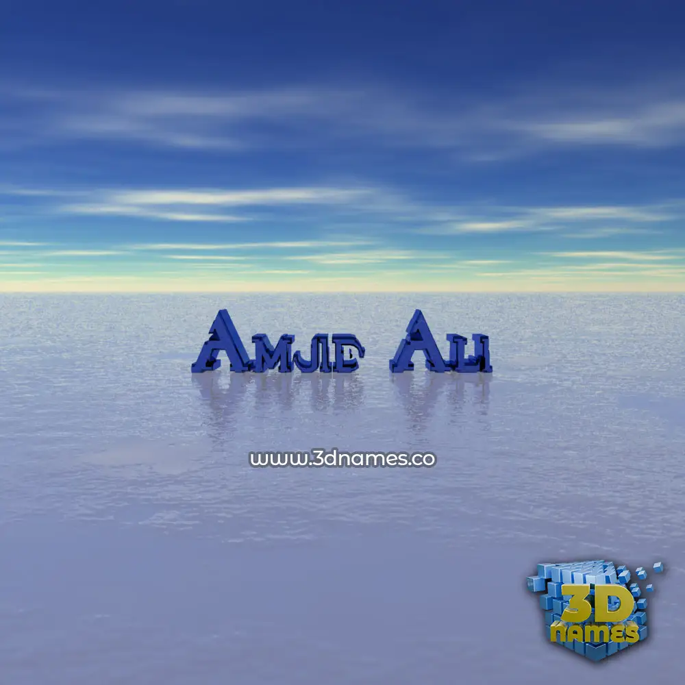 amjid ali in Horizon style - 3D name wallpaper