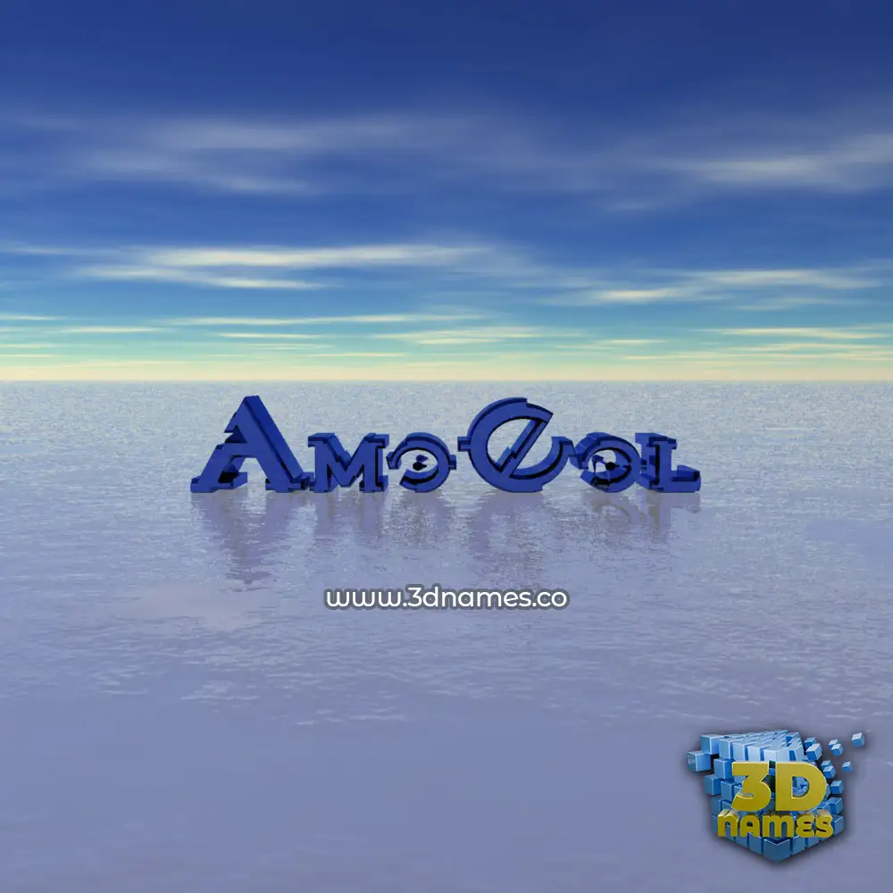 amo0ol in Horizon style - 3D name wallpaper
