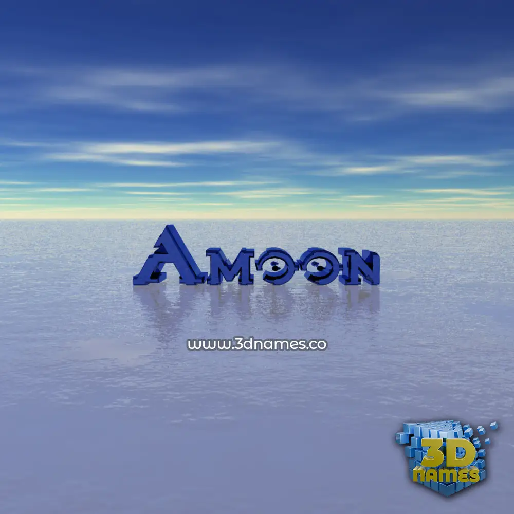 amoon in Horizon style - 3D name wallpaper