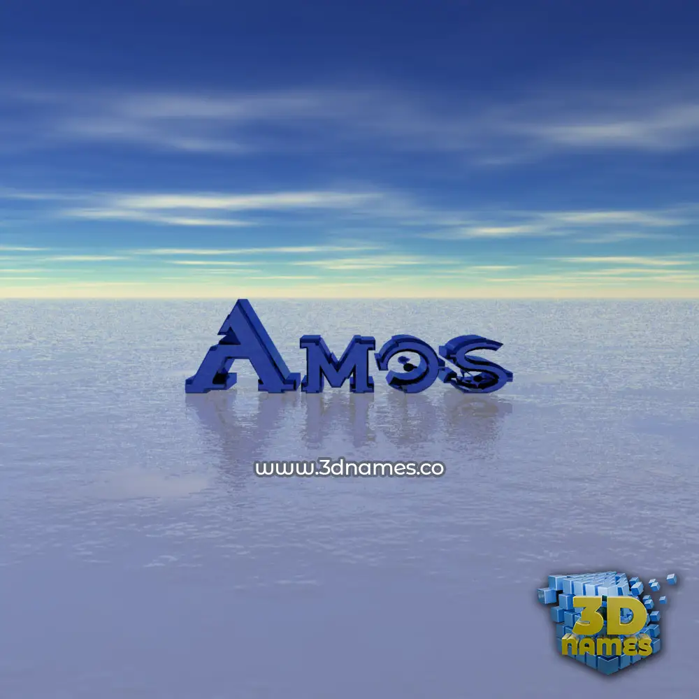 amos in Horizon style - 3D name wallpaper