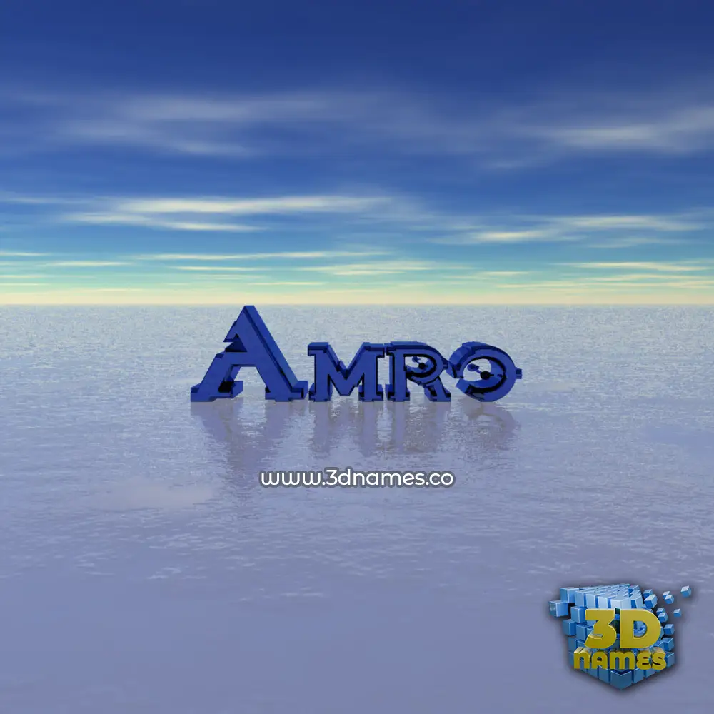 amro in Horizon style - 3D name wallpaper