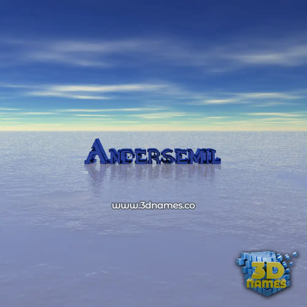 andersemil in Horizon style - 3D name wallpaper
