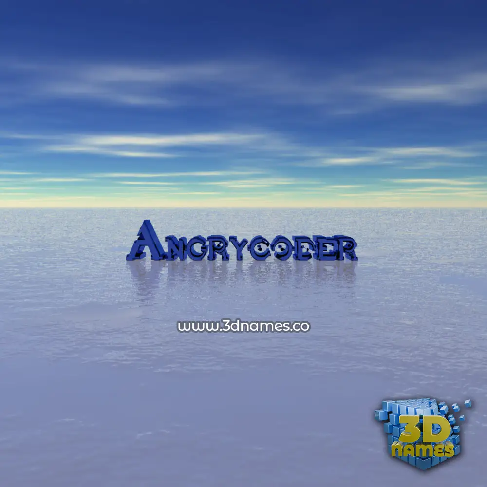 angrycoder in Horizon style - 3D name wallpaper