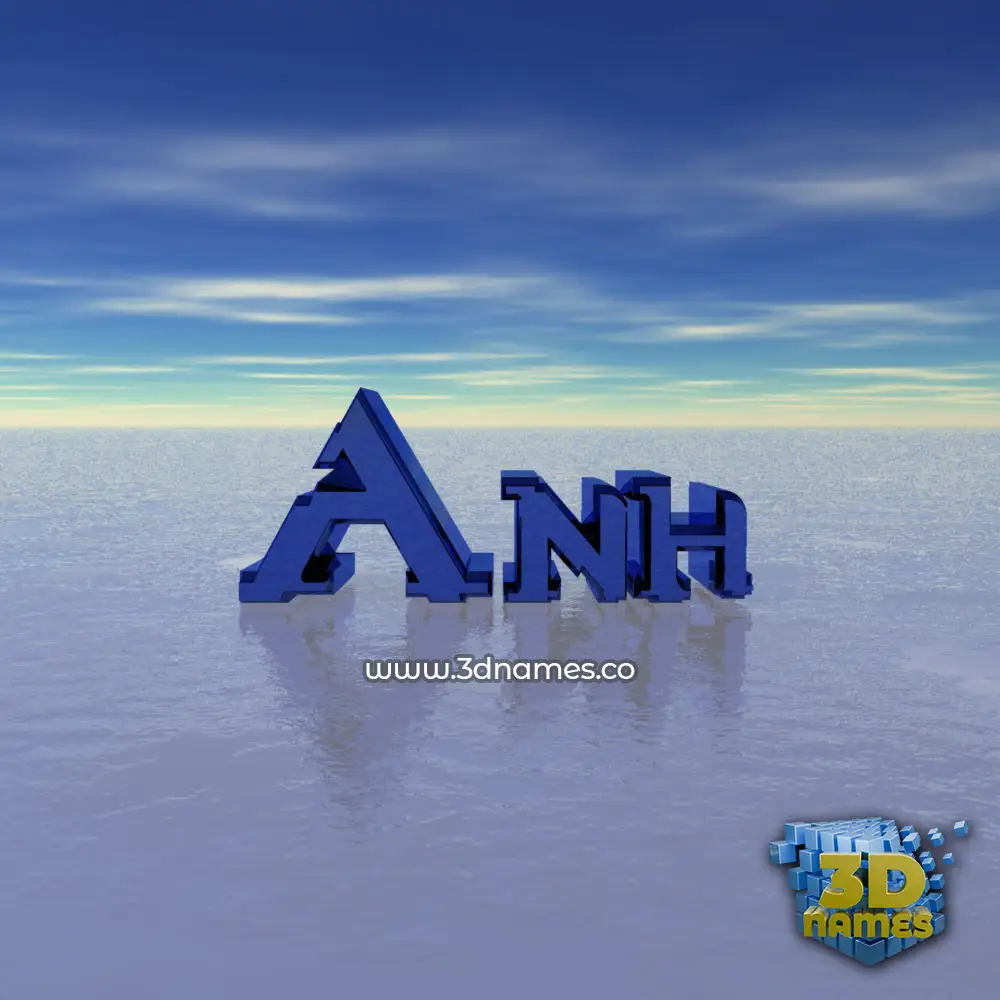 anh in Horizon style - 3D name wallpaper
