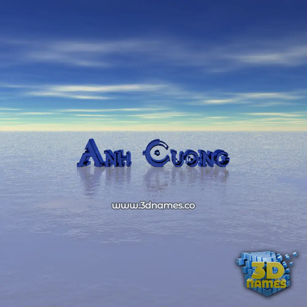 anh cuong in Horizon style - 3D name wallpaper