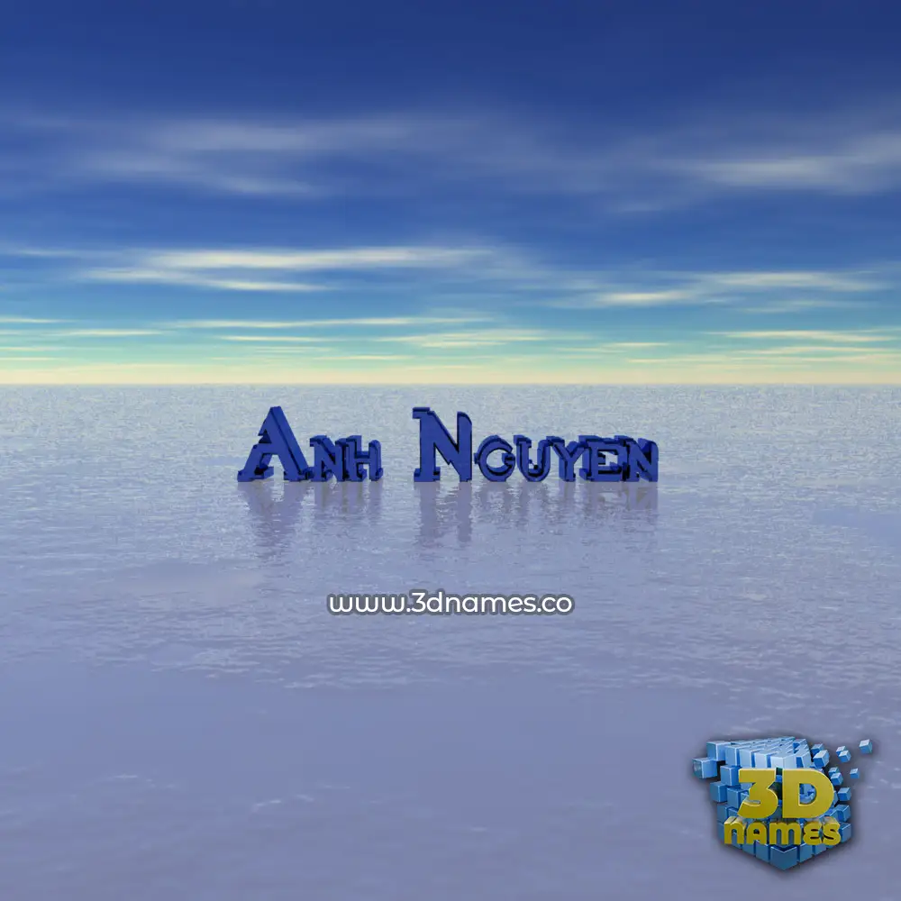 anh nguyen in Horizon style - 3D name wallpaper