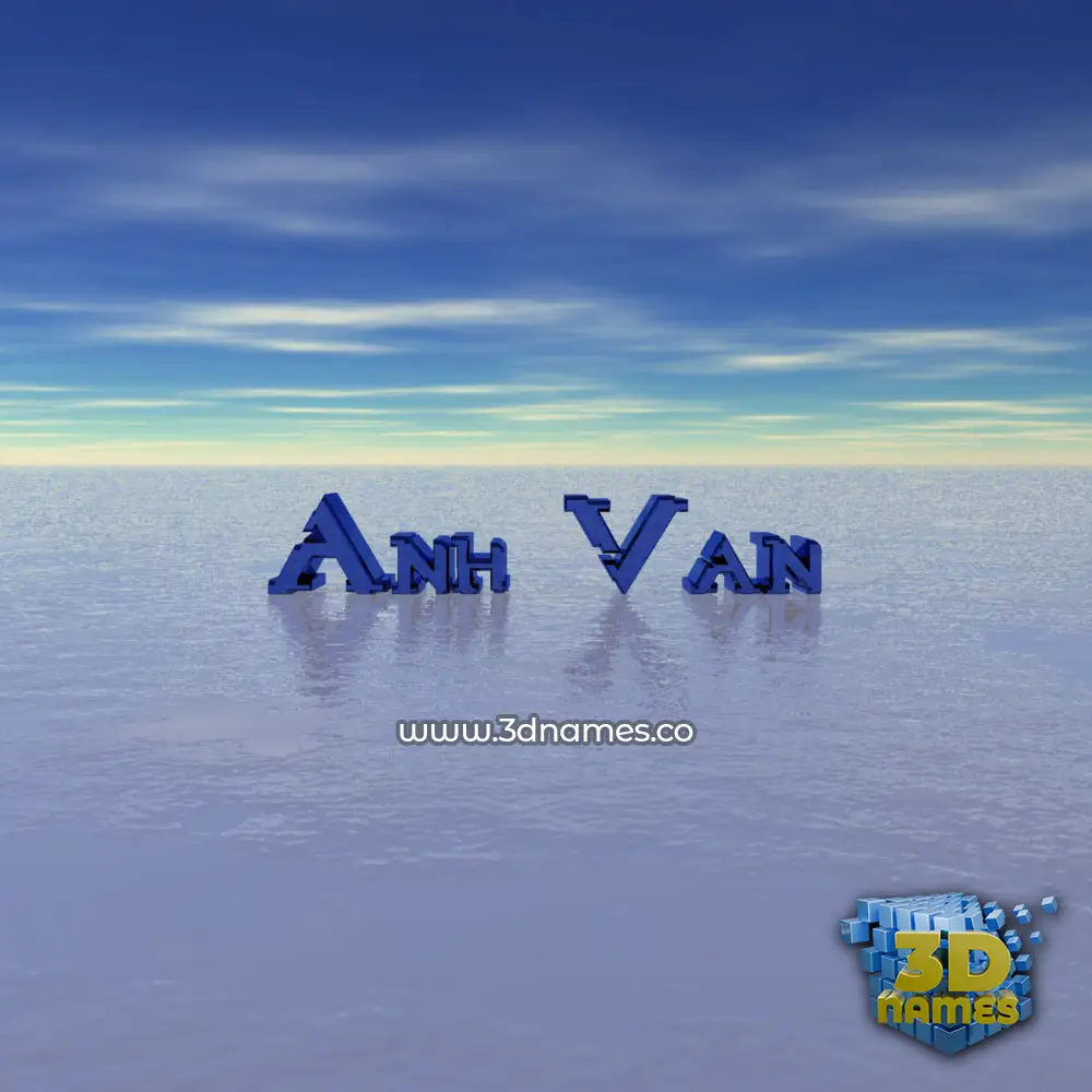 anh van in Horizon style - 3D name wallpaper