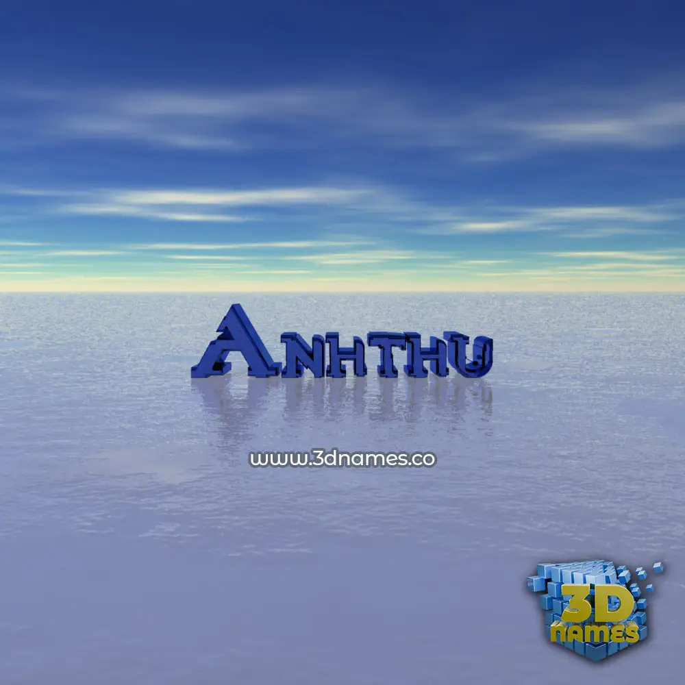 anhthu in Horizon style - 3D name wallpaper