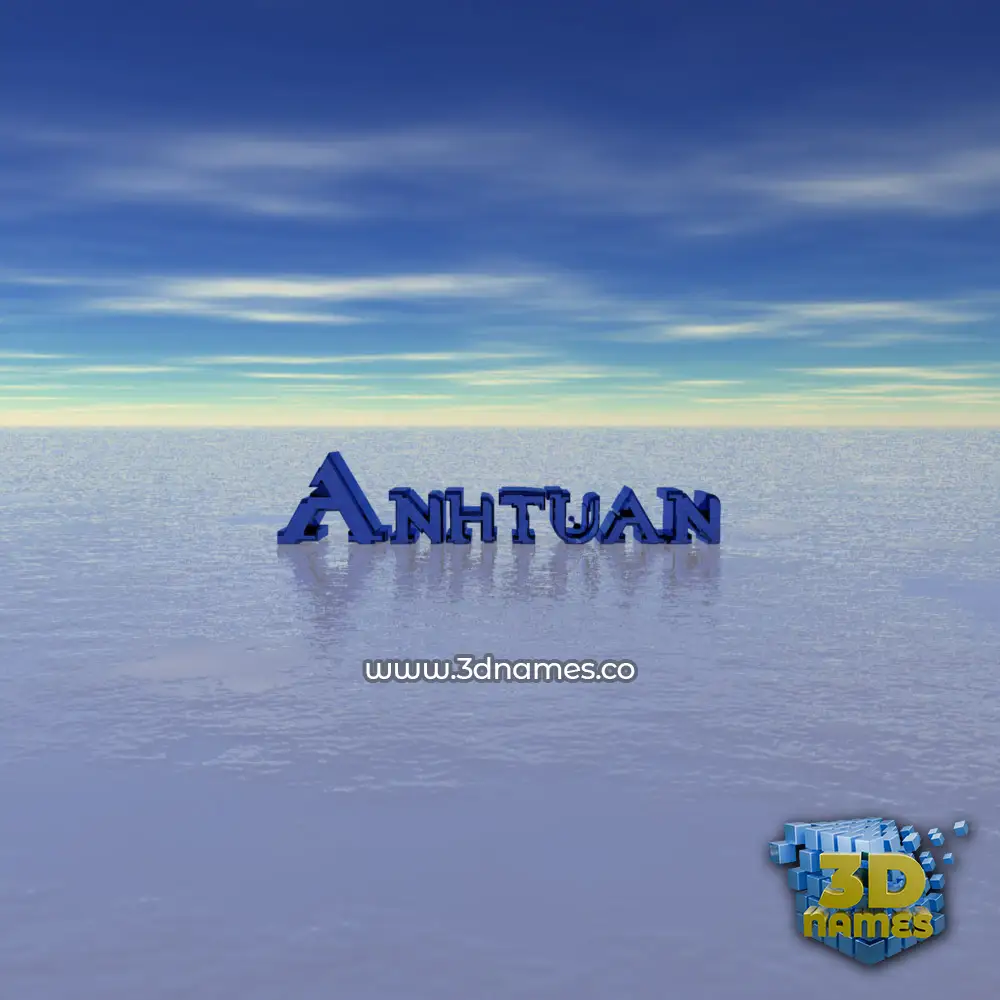anhtuan in Horizon style - 3D name wallpaper