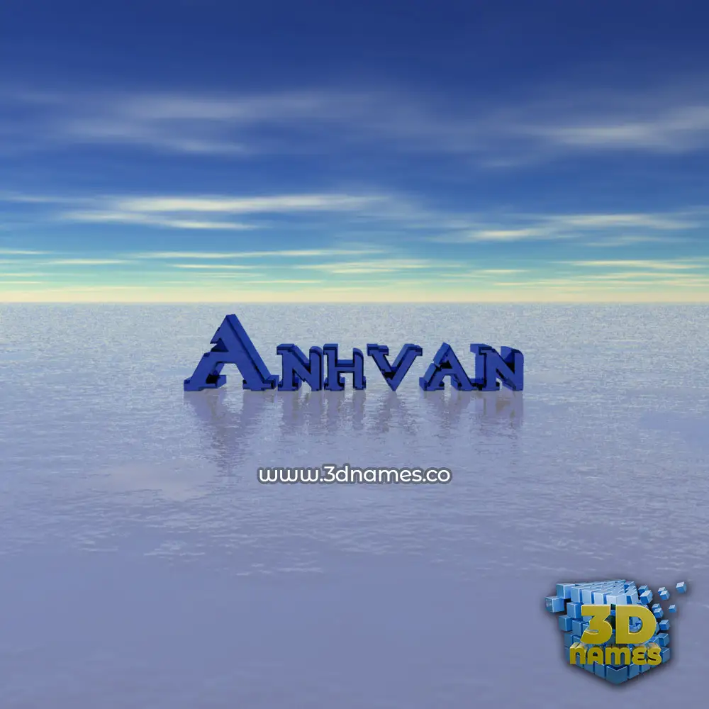 anhvan in Horizon style - 3D name wallpaper