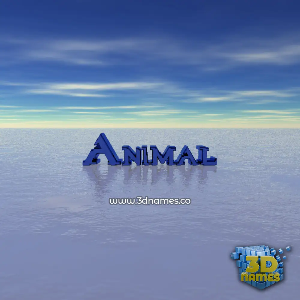 animal in Horizon style - 3D name wallpaper