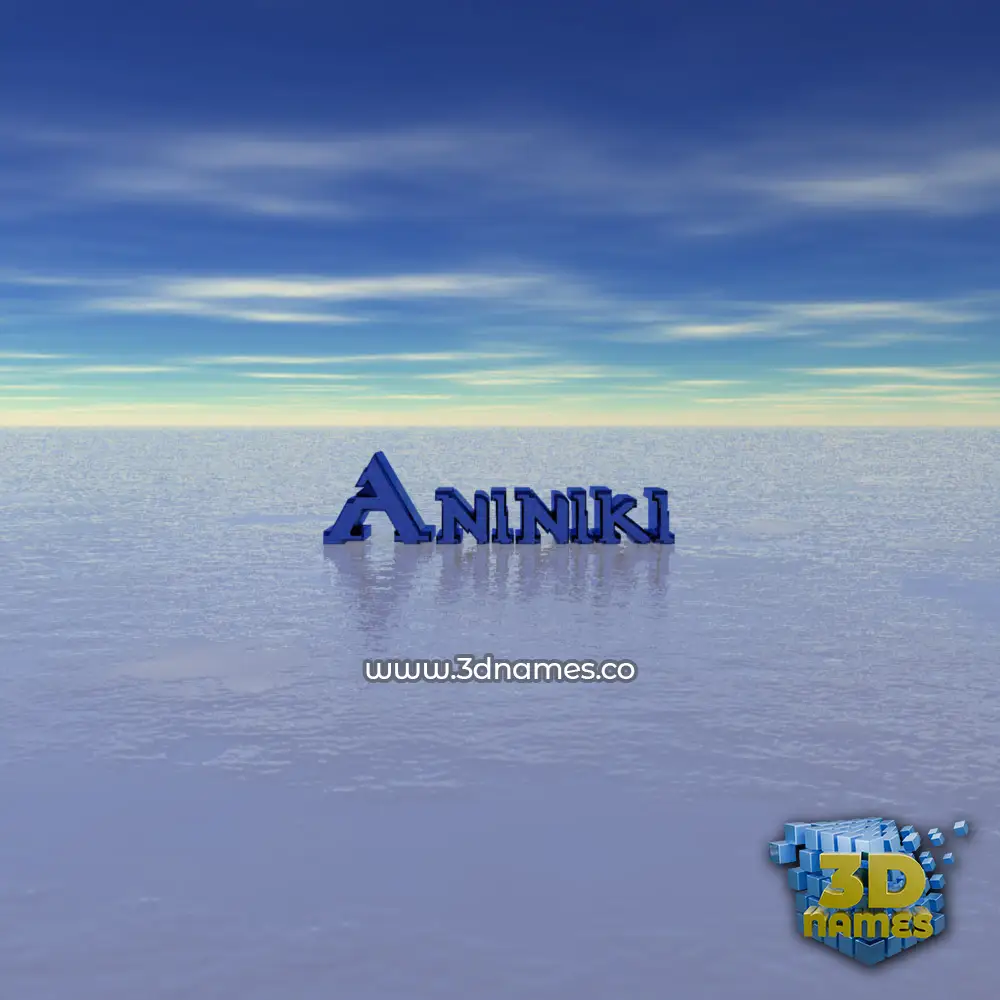 aniniki in Horizon style - 3D name wallpaper