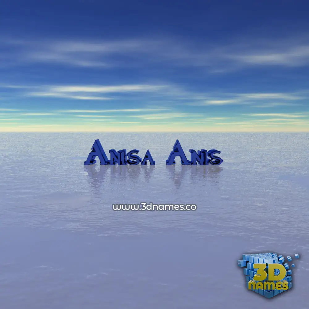 anisa anis in Horizon style - 3D name wallpaper