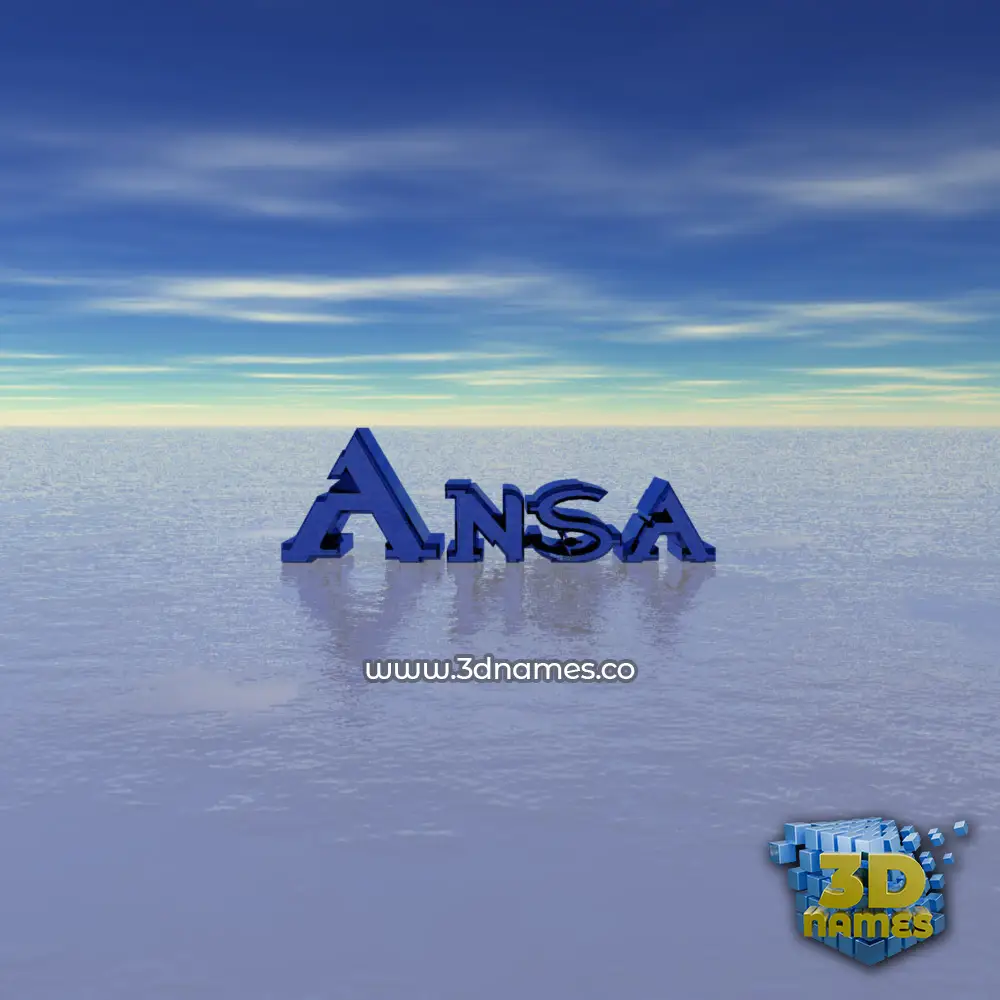 ansa in Horizon style - 3D name wallpaper