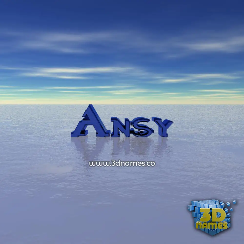 ansy in Horizon style - 3D name wallpaper