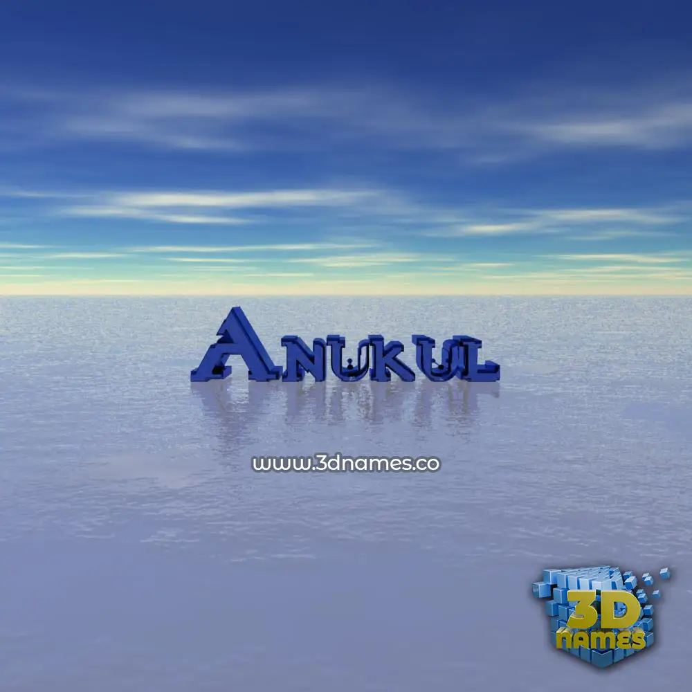 anukul in Horizon style - 3D name wallpaper