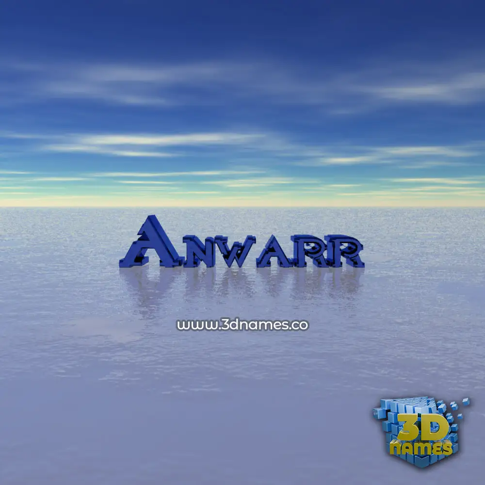 anwarr in Horizon style - 3D name wallpaper