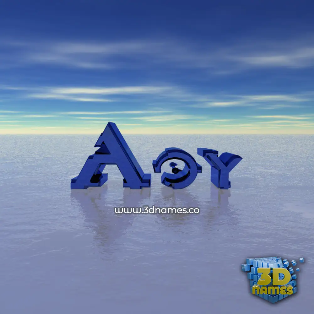 aoy in Horizon style - 3D name wallpaper