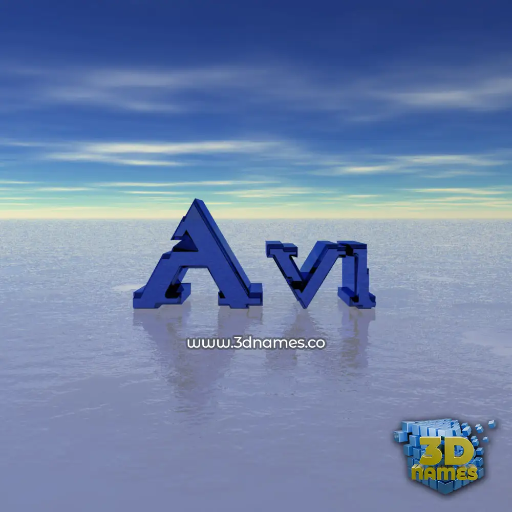 avi in Horizon style - 3D name wallpaper