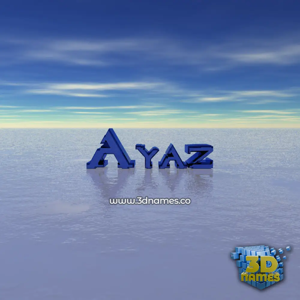 ayaz in Horizon style - 3D name wallpaper