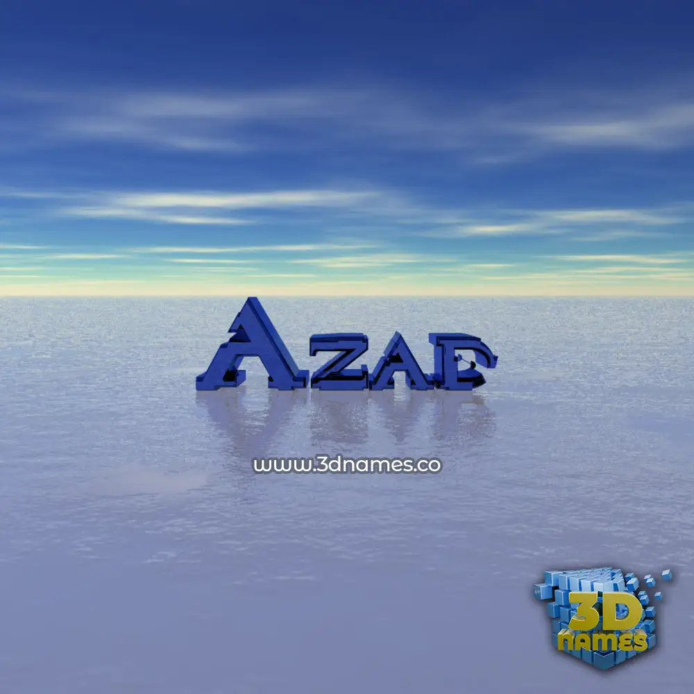 azad in Horizon style - 3D name wallpaper