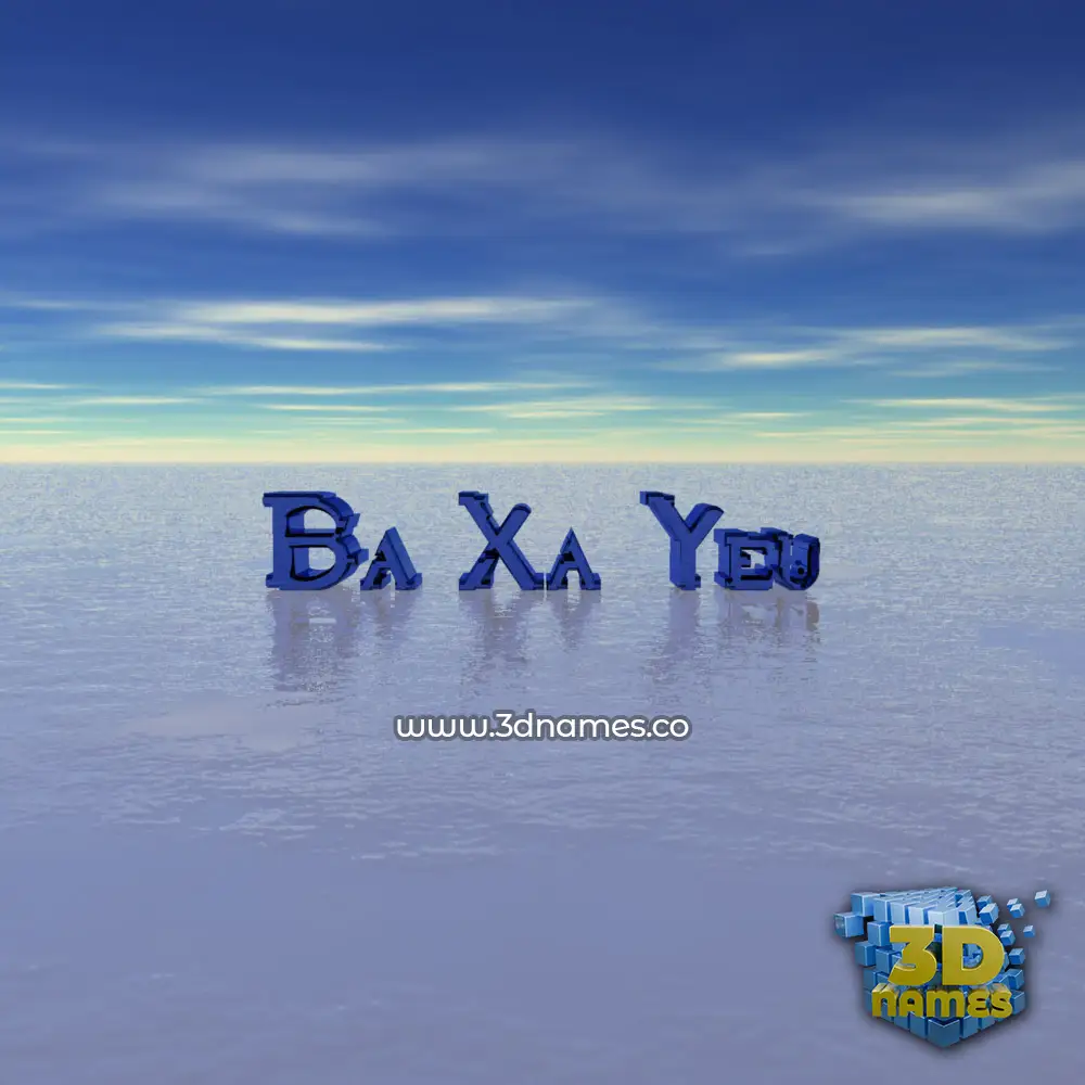 ba xa yeu in Horizon style - 3D name wallpaper