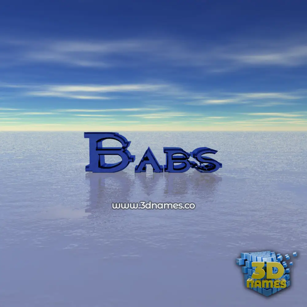 babs in Horizon style - 3D name wallpaper