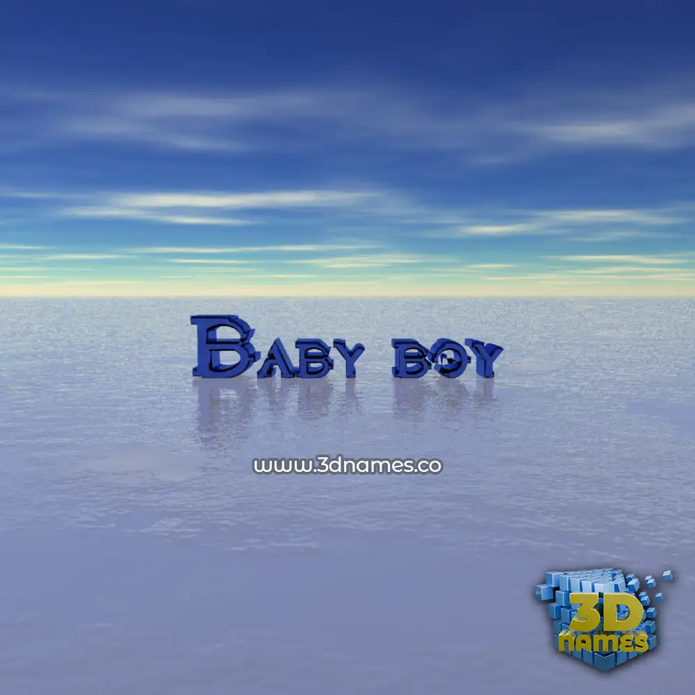 baby boy in Horizon style - 3D name wallpaper