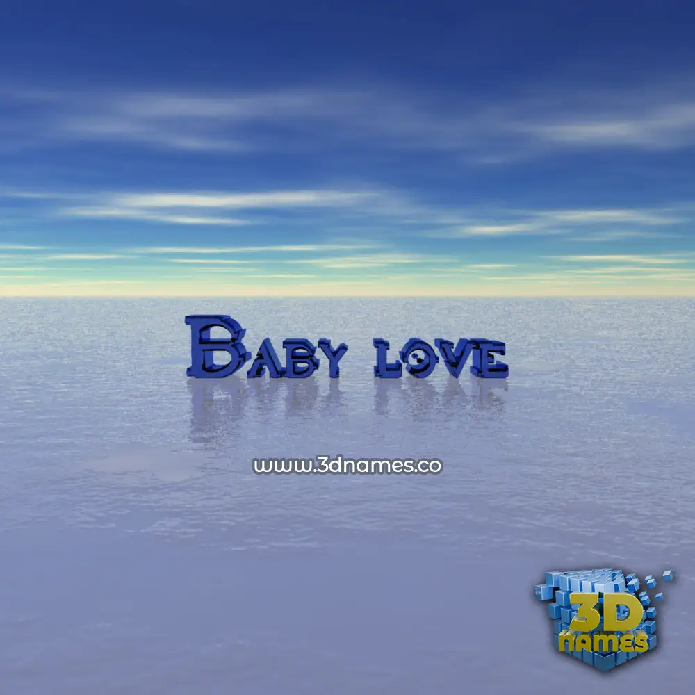 baby love in Horizon style - 3D name wallpaper