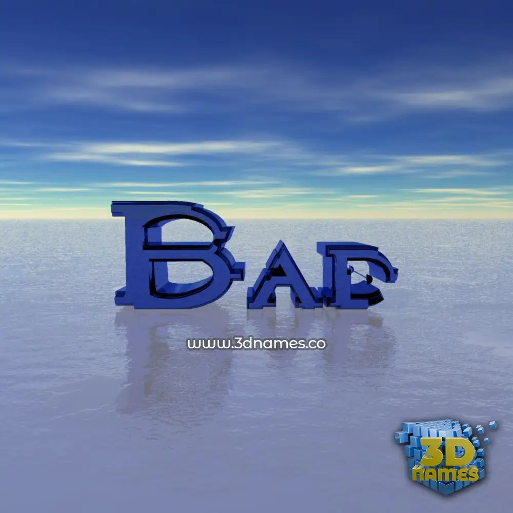 bad in Horizon style - 3D name wallpaper