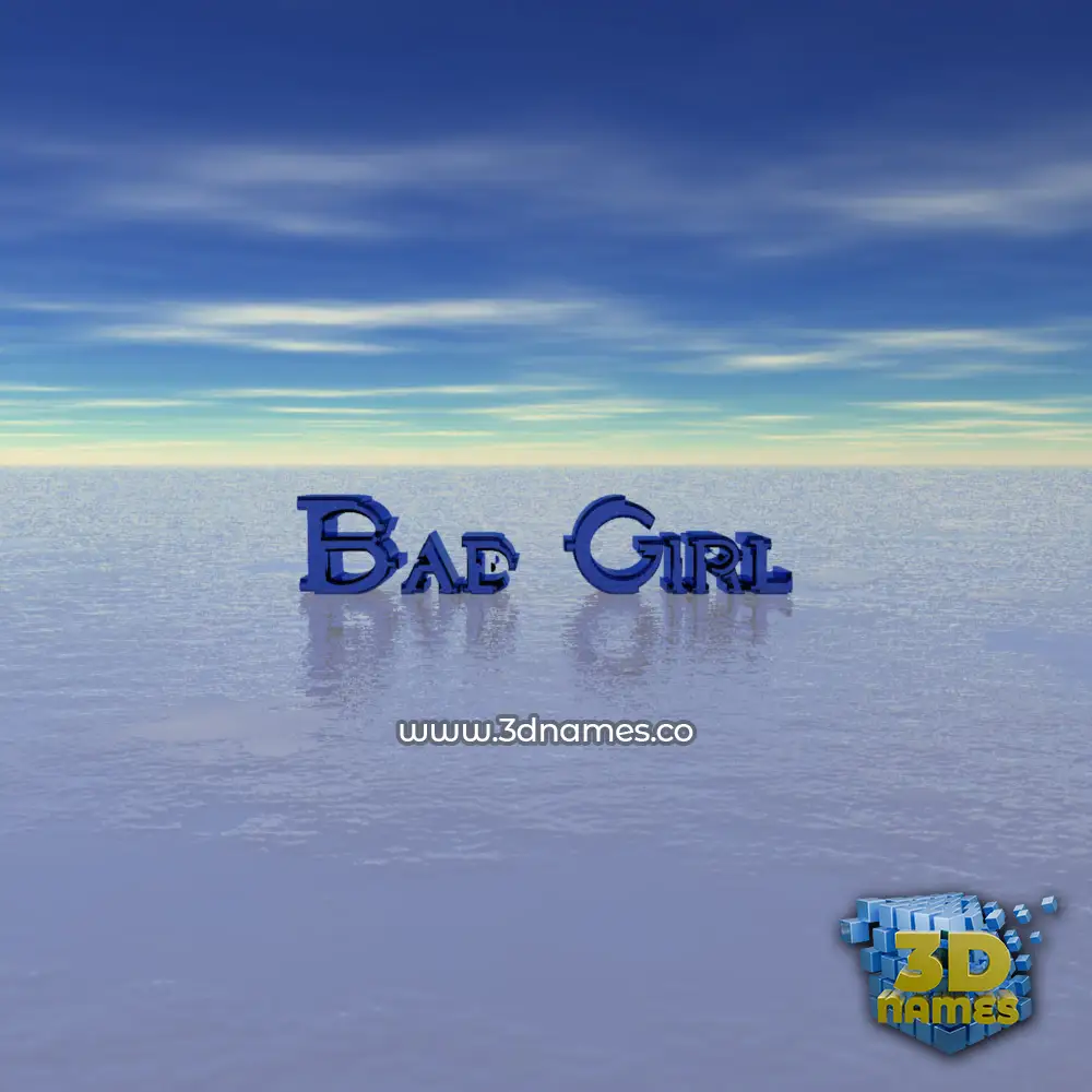 bad girl in Horizon style - 3D name wallpaper