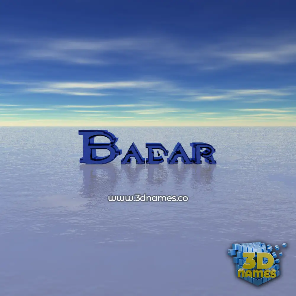 badar in Horizon style - 3D name wallpaper