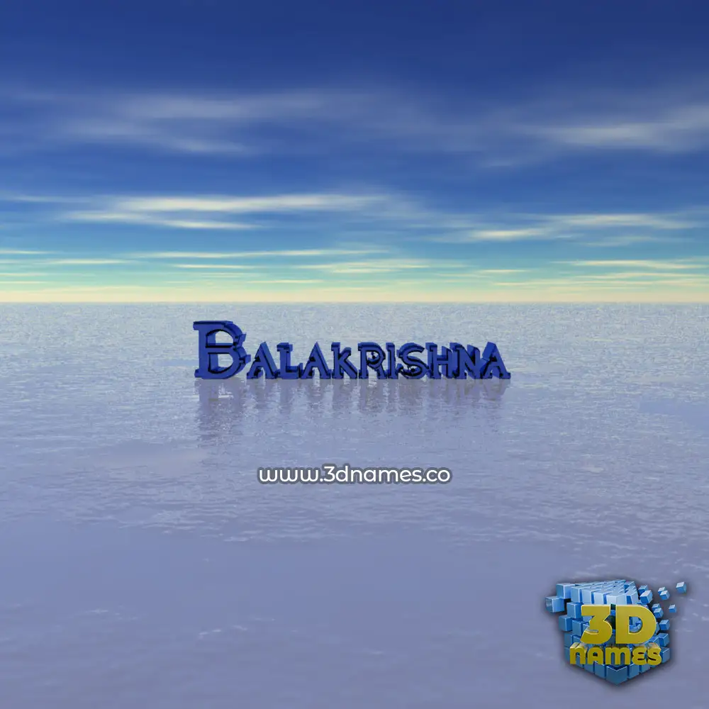 balakrishna in Horizon style - 3D name wallpaper