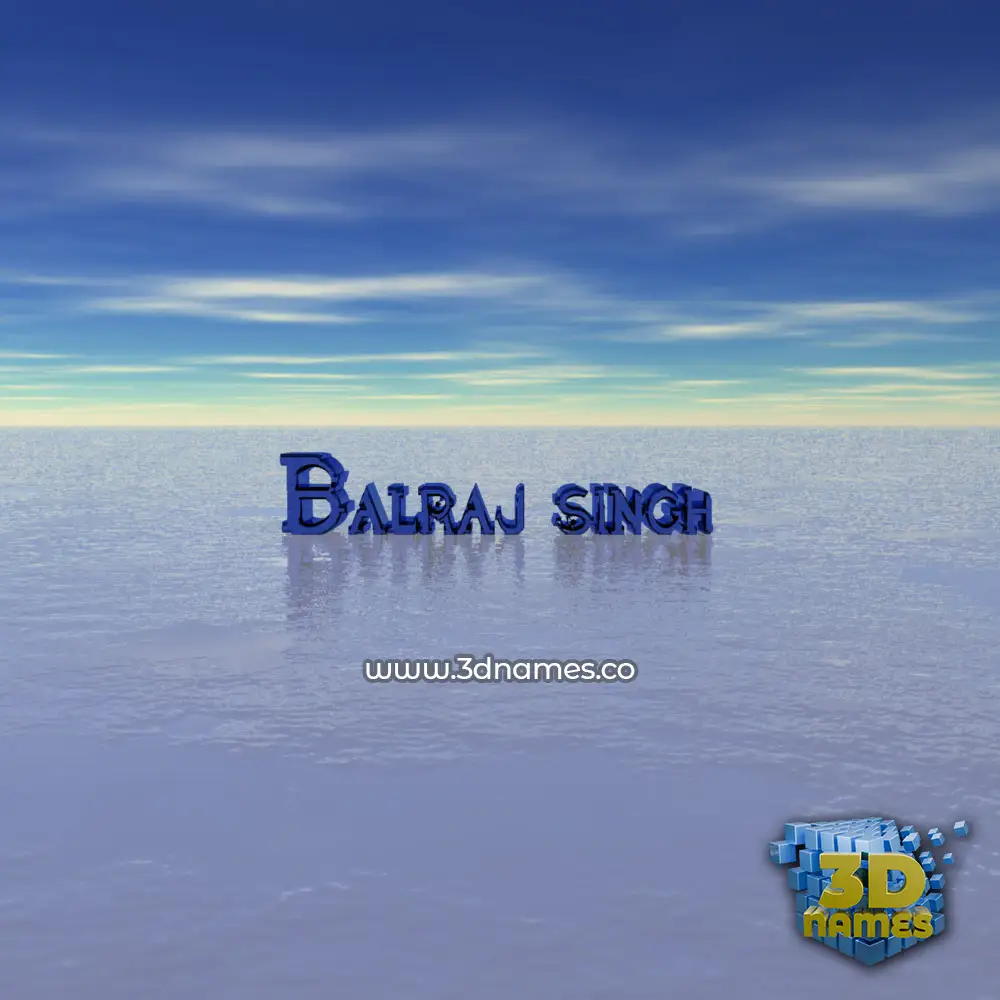 balraj singh in Horizon style - 3D name wallpaper